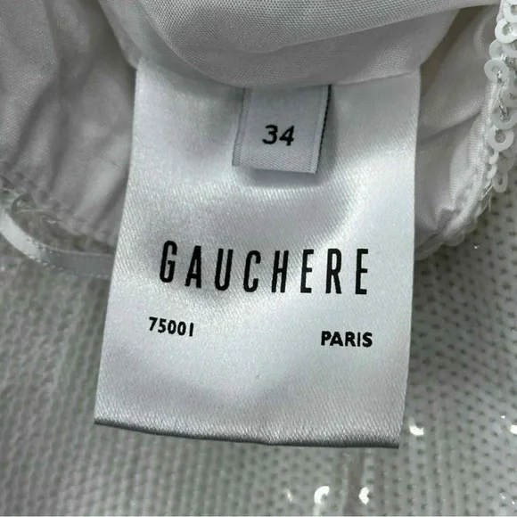 GAUCHERE White Sequin Maxi Skirt Size 34 - Picture 6 of 9